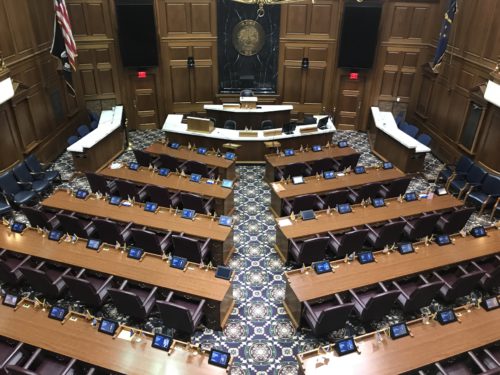 A view of the Indiana House of Representatives.