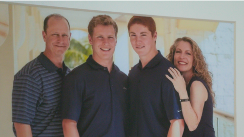 A Piazza family photo shows the New Jersey natives in happier times before they became vocal advocates for change after a hazing incident claimed the life of their youngest son, Tim. Pictured, left to right, Jim, Michael, Tim, and Evelyn Piazza.