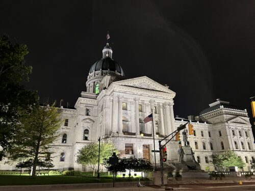 The Indiana statehouse.