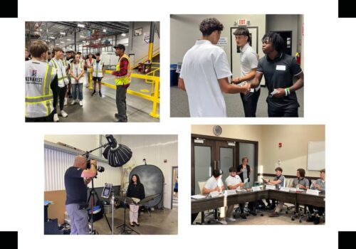 Startup Moxie students tour businesses, hear from business leaders, and prepare for careers through professional headshots and practicing their professionalism. (Courtesy of Kris Weimer of Startup Moxie)