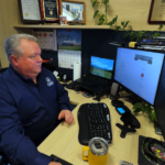 Andy Elkins with the Association of American Railroads demonstrates the desktop version of the organization's AskRail app, which provides extensive, real time information about the contents of rail cars in disaster scenarios(Scotty Smith, InvestigateTV)