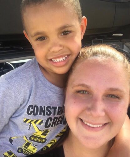 Megan Bishop with her son, Taylor.” Courtesy of Megan Bishop