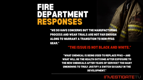 Fire department responses to gear with PFAS