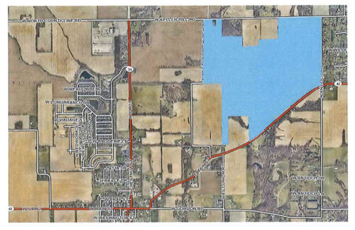 A site map of “Project Louie,” a large data center project on West Keller Hill Road in Monroe Township, close to Monrovia. (Graphic courtesy the Morgan County Plan Commission)