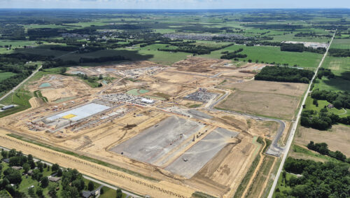 The site of the data center in Monrovia, Morgan County, looking west/southwest toward the town near the top center of the photo. The photo was taken in mid-June. (Photo courtesy of Don Asiala/Morgan County Correspondent)